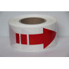 Rubalise plastique avec flèche directionnelle 75mm*250m - 4 coloris - 75mm*250m